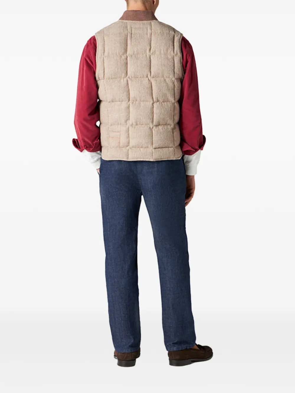  Fortela Quilted Zip Vest - Neutrals 