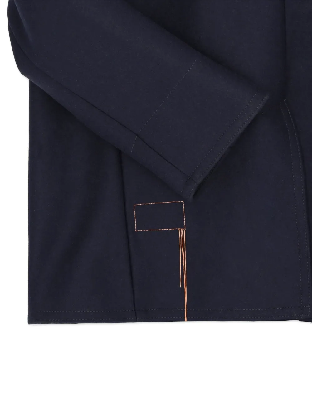 Fortela Wollen jas met dubbele rij knopen Blauw