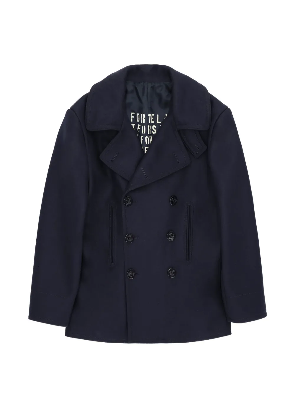 Fortela Cappotto doppiopetto in lana - Blu