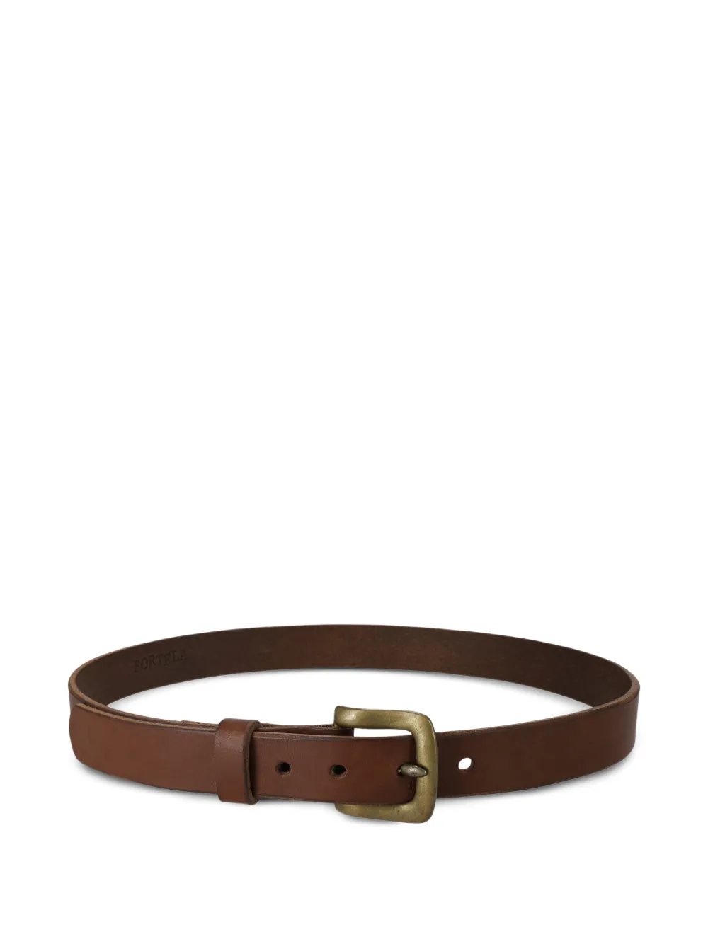 Fortela leather buckle belt - Marrone
