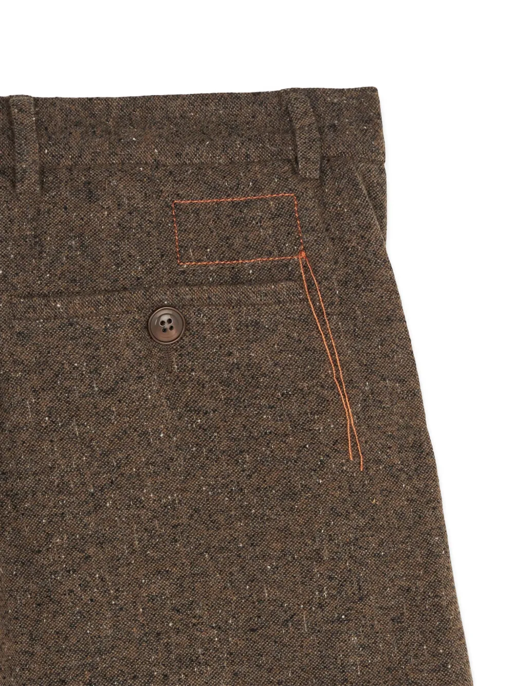Fortela Low waist broek met wijde pijpen Bruin