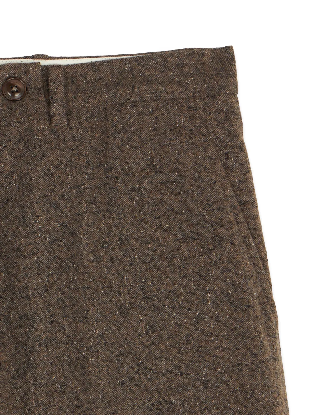 Fortela Low waist broek met wijde pijpen Bruin