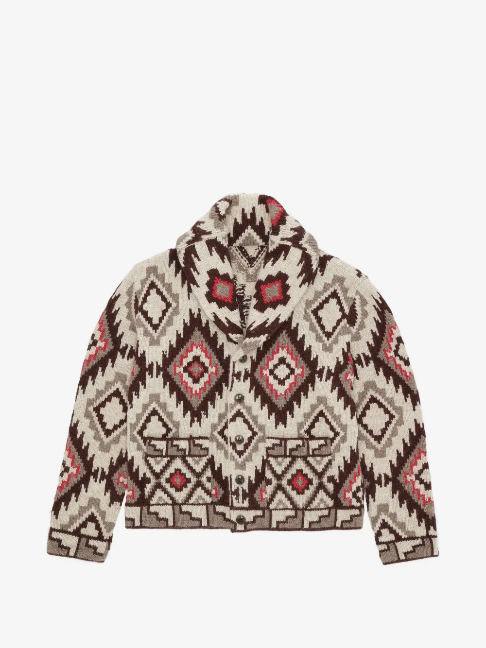 Fortela Walter patterned cardigan | Neutrals | Image 1