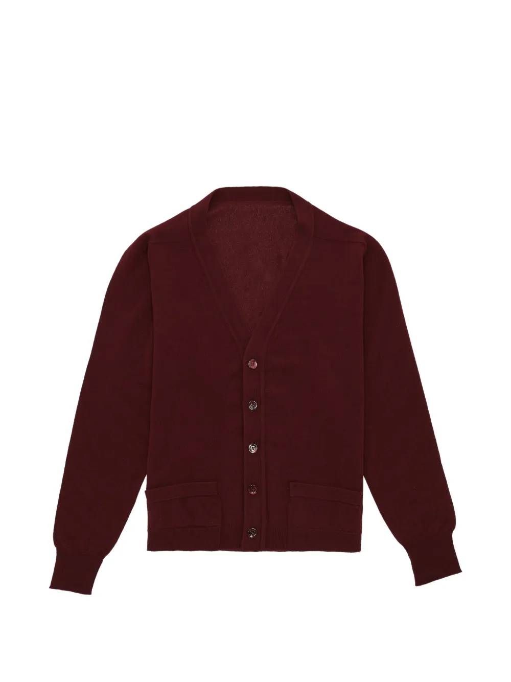 Fortela V-neck welt pockets lynch knitwear - Rosso