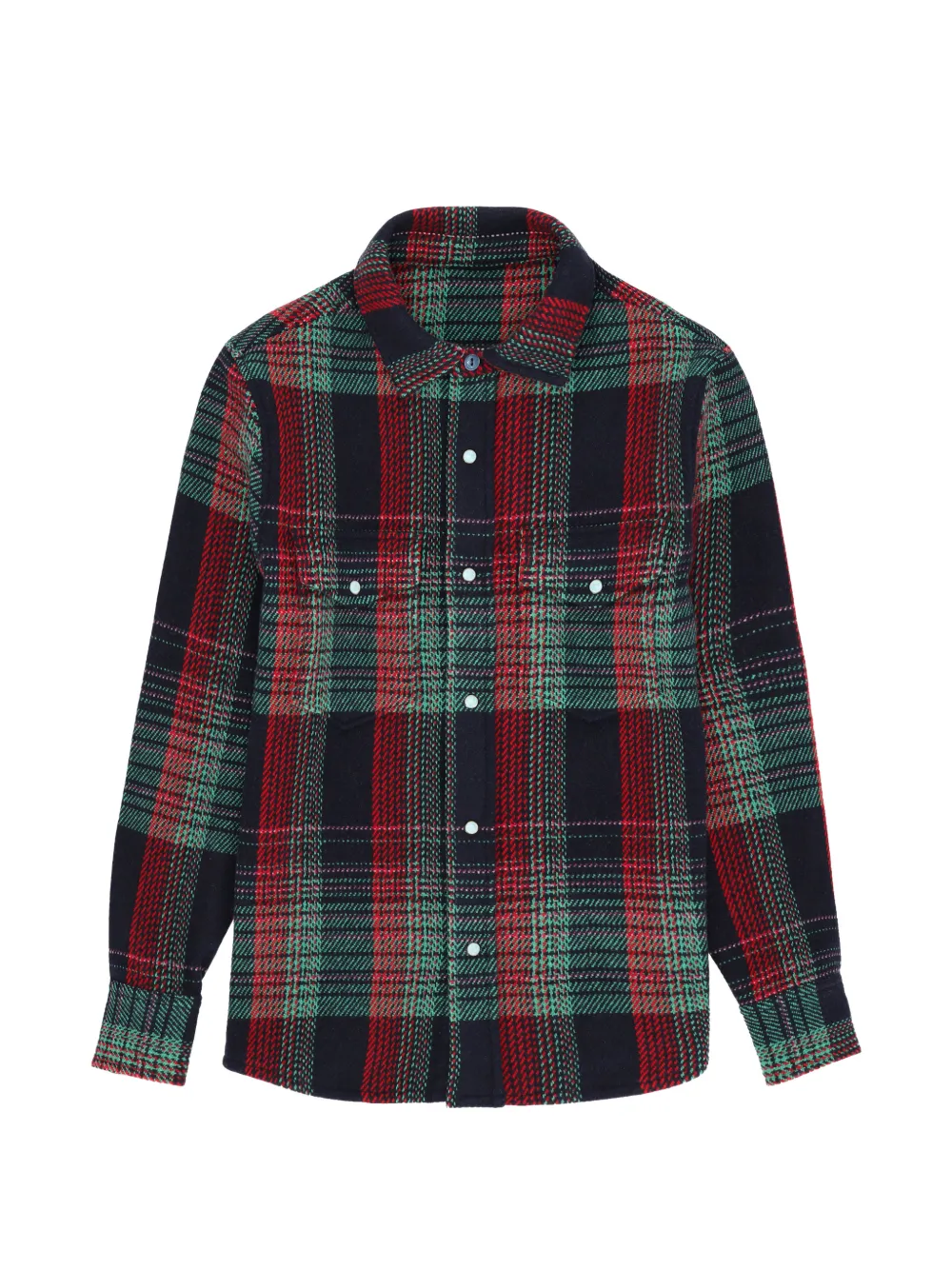 Fortela plaid overshirt - Nero