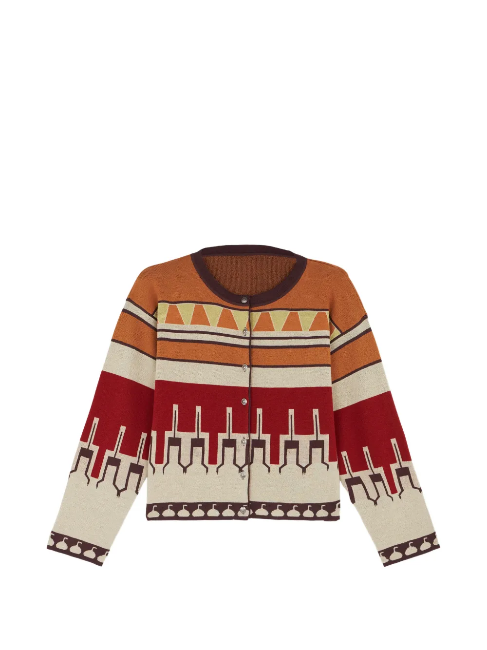 Fortela Licia patterned cardigan - Toni neutri