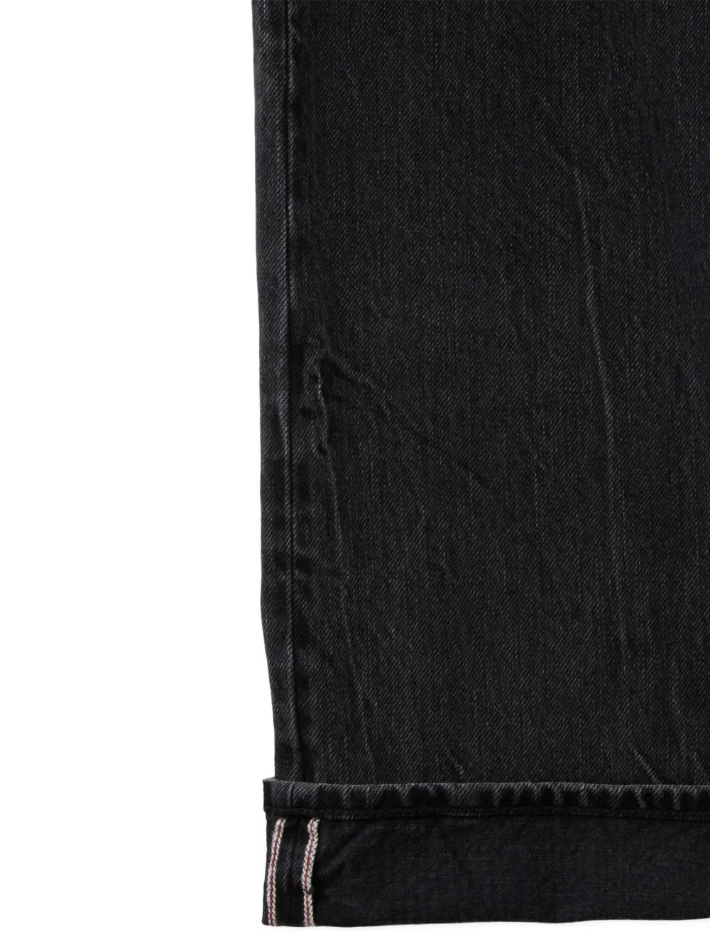 Fortela Selvedge jeans met vijf zakken Zwart