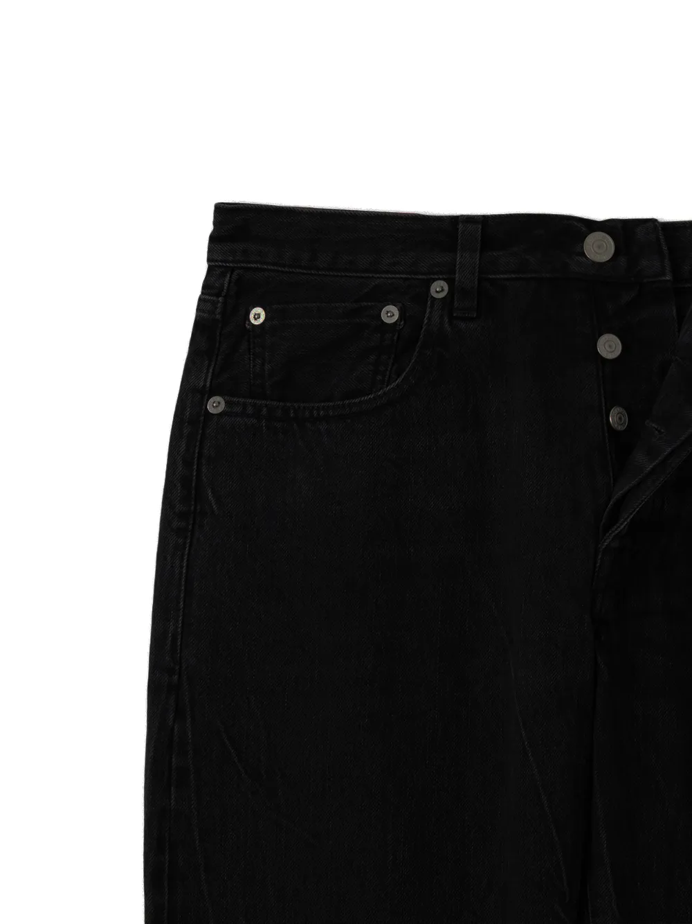 Fortela Selvedge jeans met vijf zakken Zwart