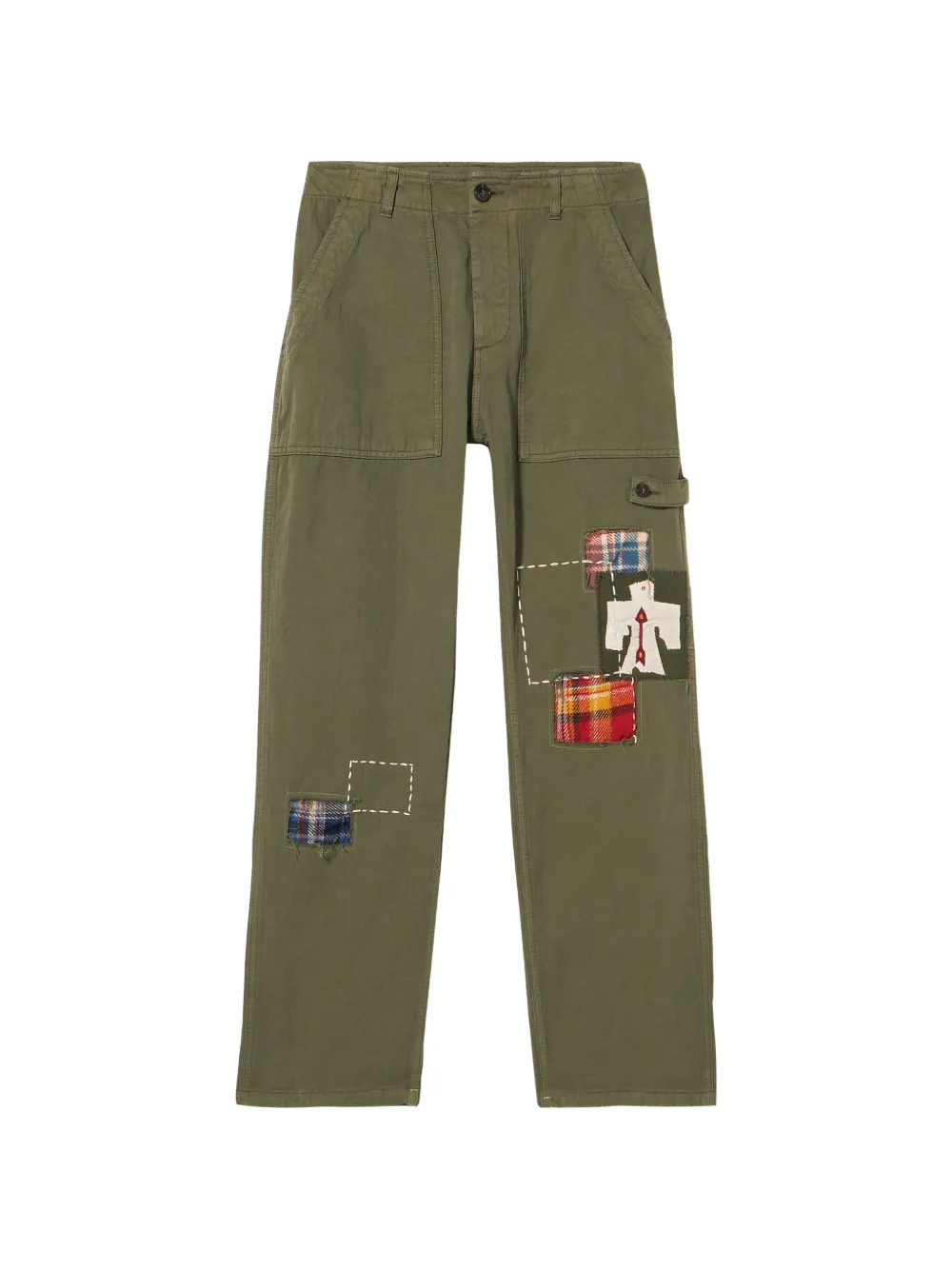 Fortela Jacey patchwork trousers - Verde