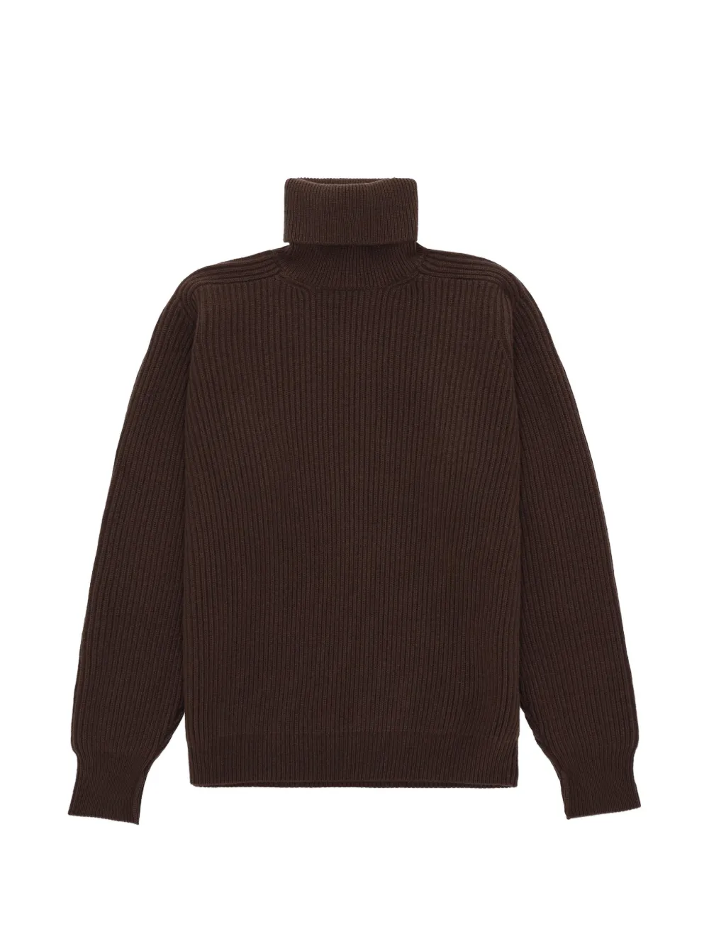 Fortela high neck ribbed jumper - Brown