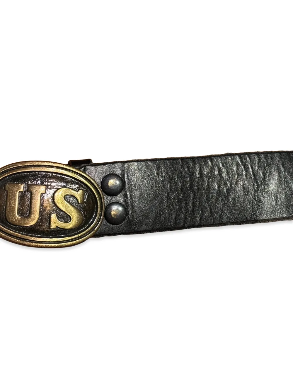  Fortela Buckled Leather Belt - Black 
