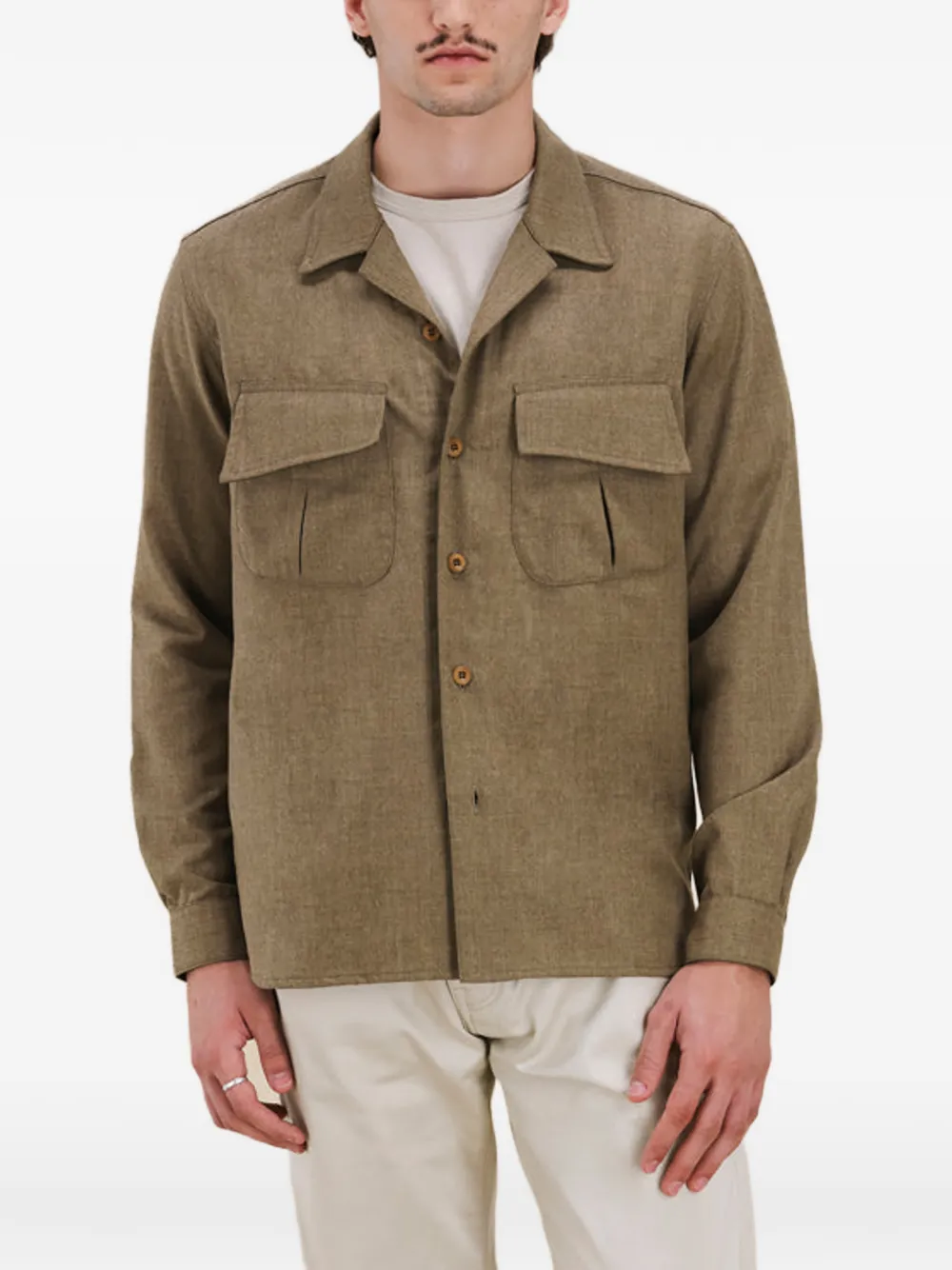 Fortela Fox shirtjack met knopen Groen