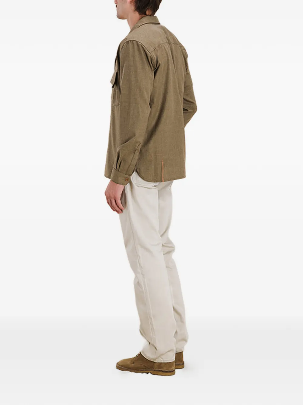 Fortela Fox shirtjack met knopen Groen