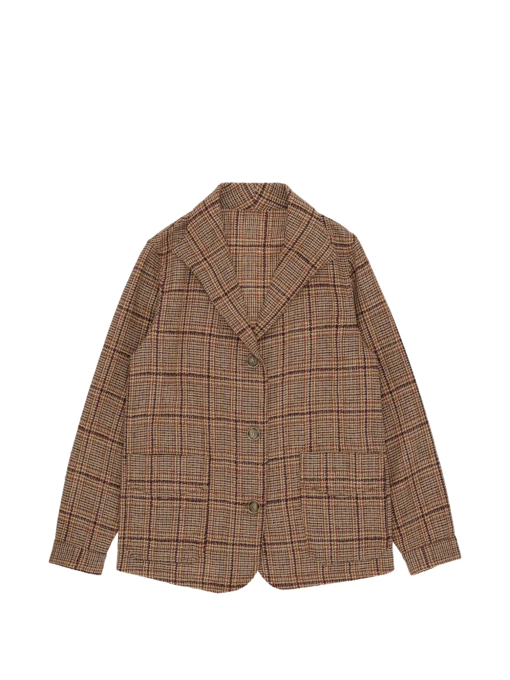Fortela Scotland Checked Blazer In Brown