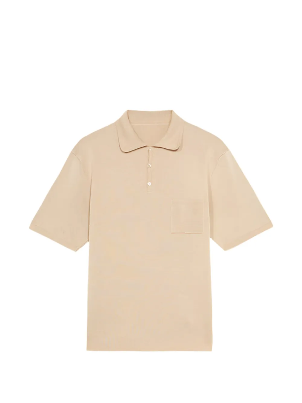 Fortela Cris chest-pocket ribbed polo shirt - Toni neutri
