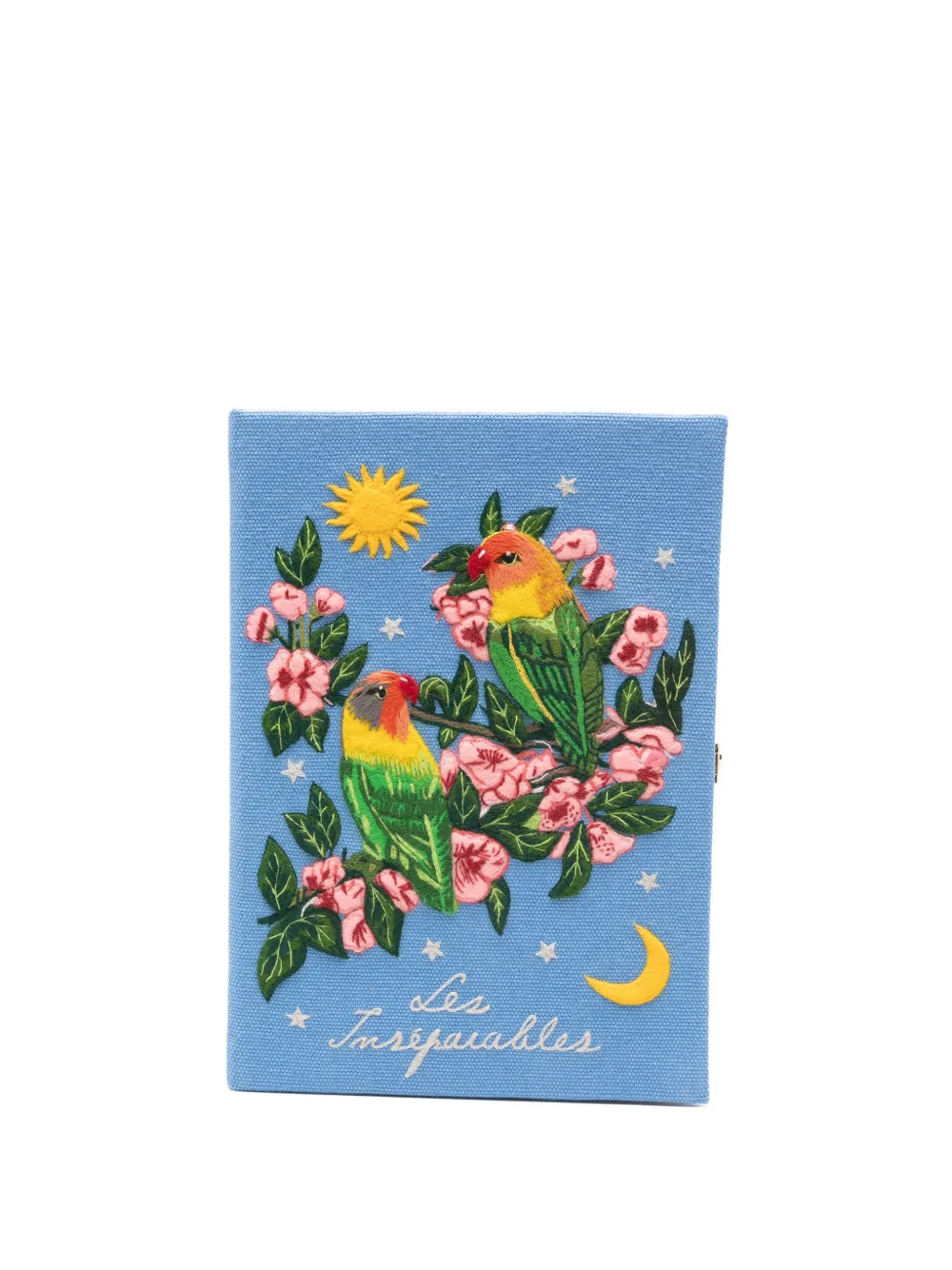 Olympia Le-Tan Les Inséparables parables embroidered clutch bags - Blu