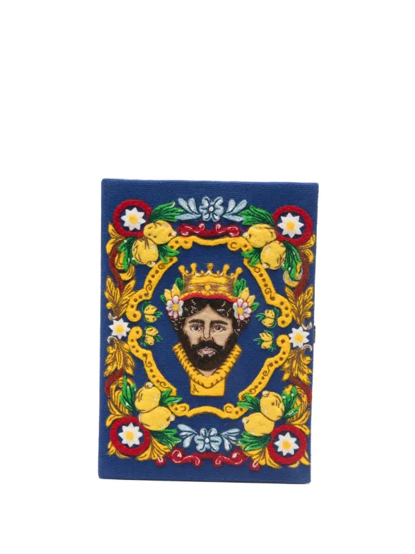 Olympia Le-Tan Sicilian Legends Clutch Bag in Blue
