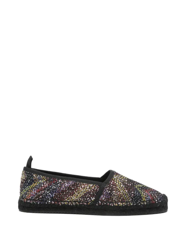 Missoni Sequin-embellished Espadrilles in Black