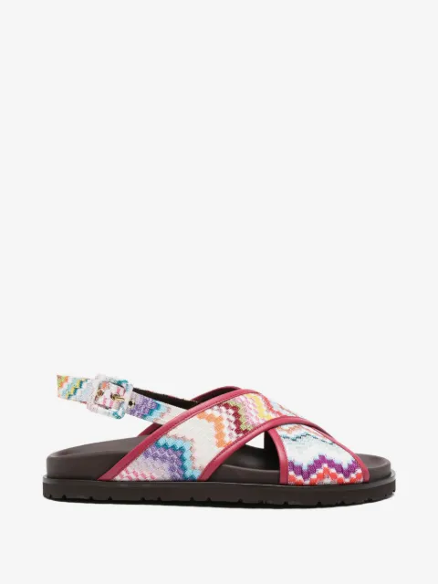 Missoni sandalias con tiras en zigzag