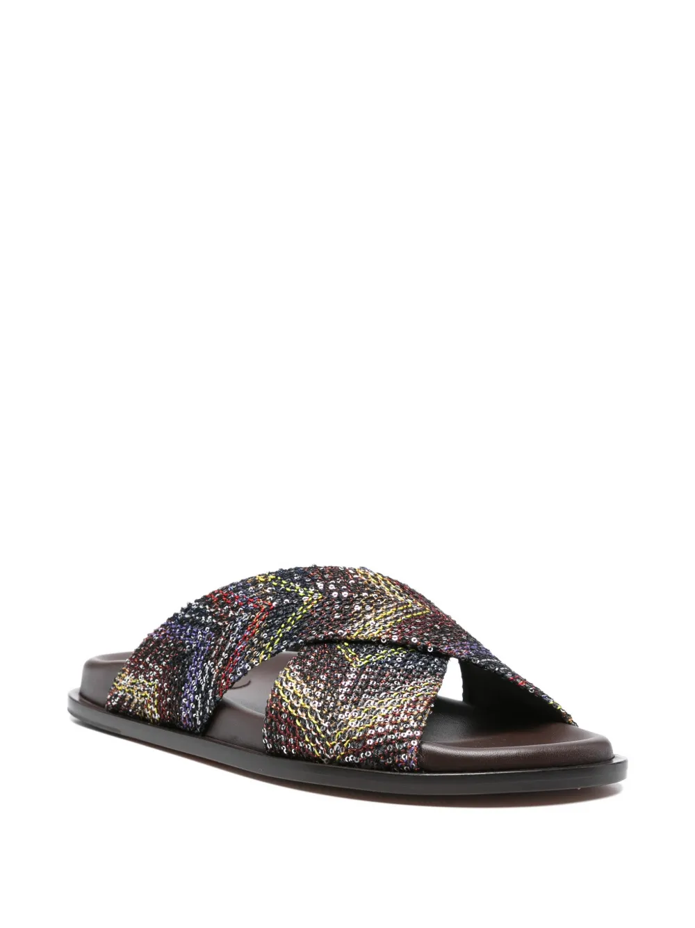 Missoni sequin criss-cross sandals Zwart