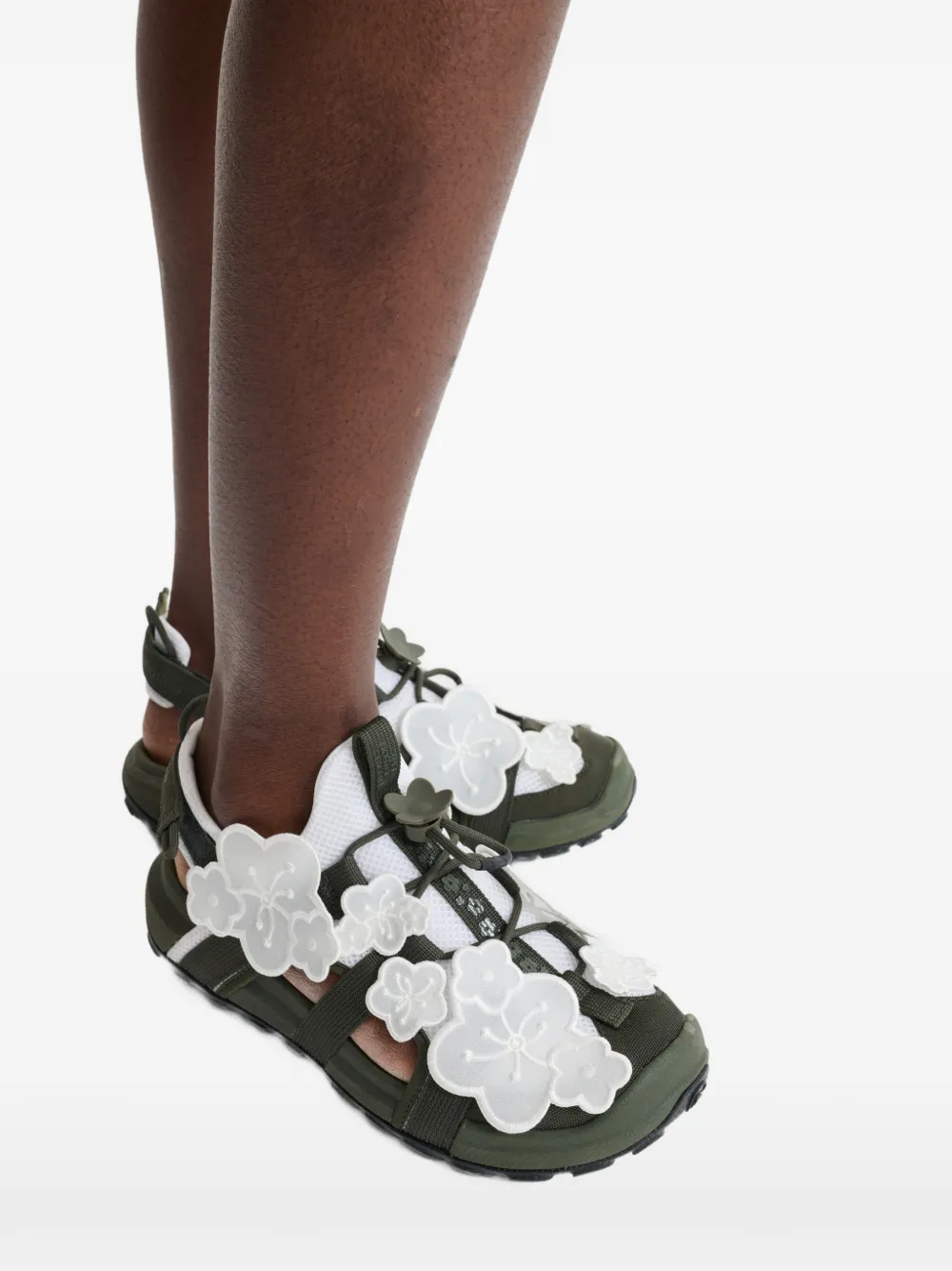 Cecilie Bahnsen x The North Face sandalen met bloemapplicatie Groen