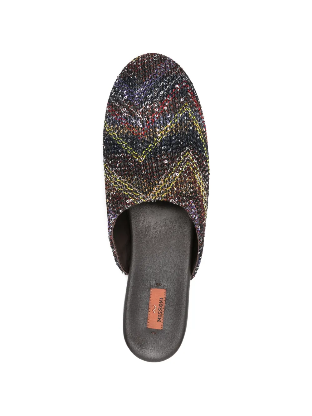 Missoni sequined flat mules Zwart