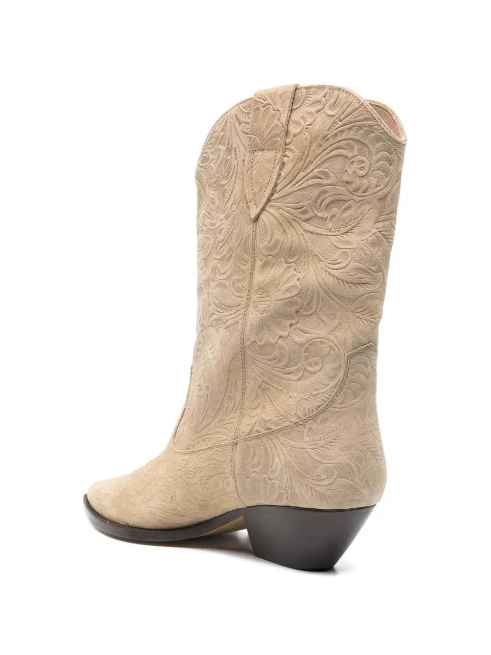 ISABEL MARANT Duerto suede cowboy boot Beige