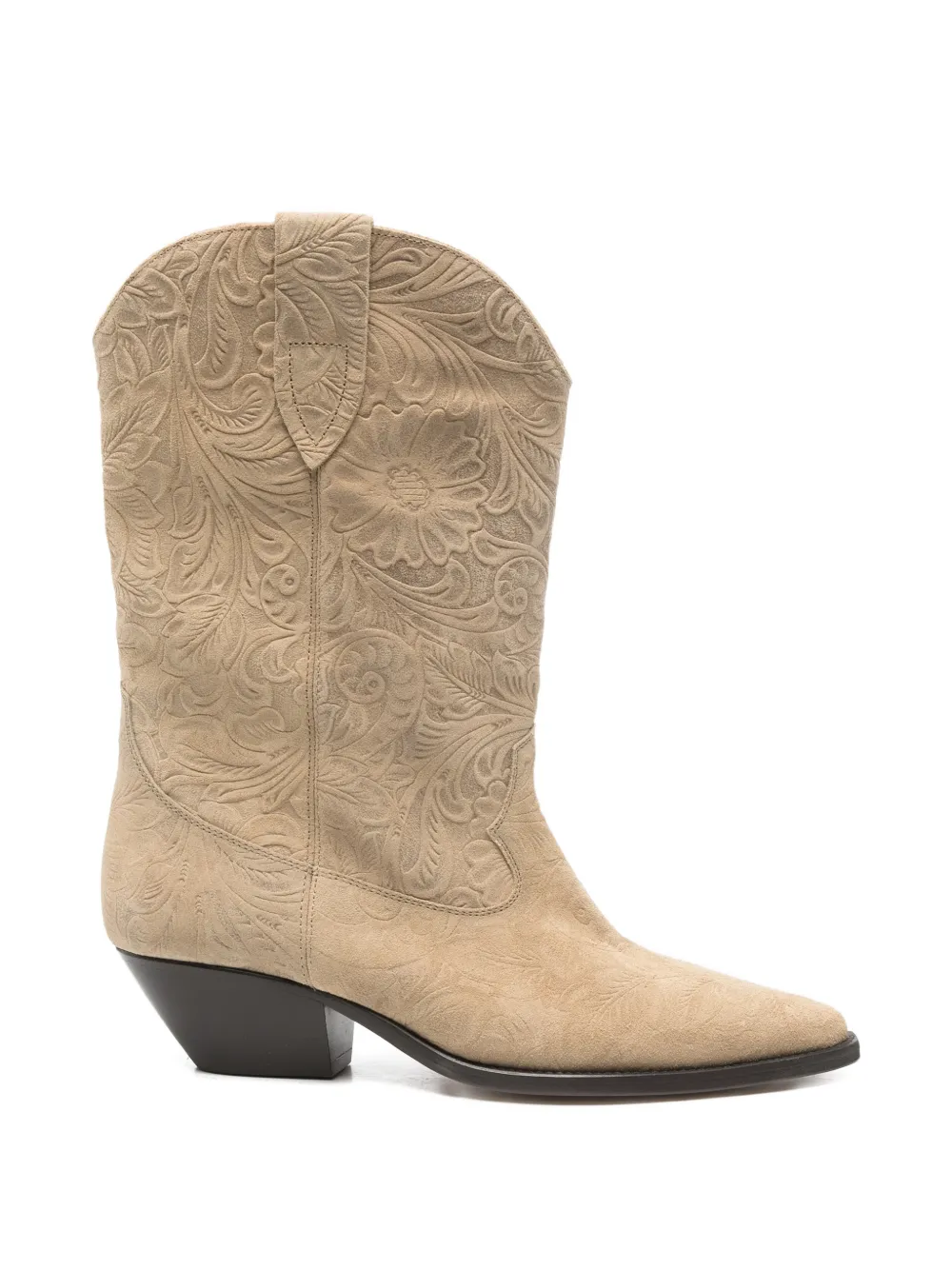 ISABEL MARANT Duerto suede cowboy boot Beige