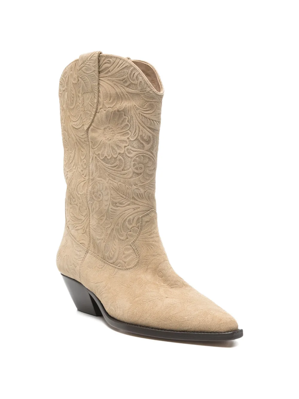 ISABEL MARANT Duerto suede cowboy boot Beige