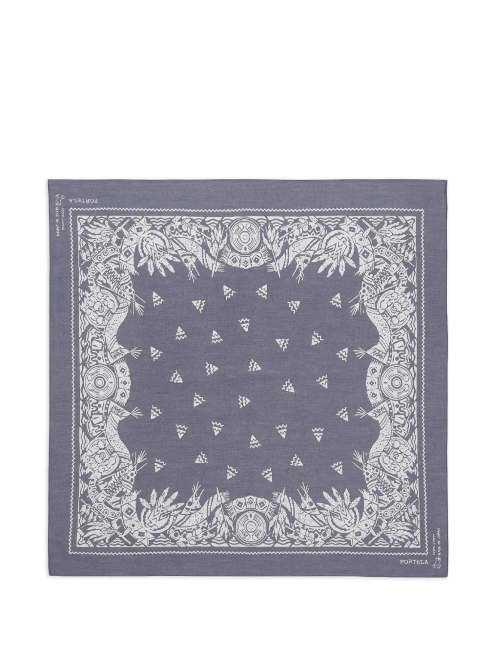 Fortela apache-print cotton bandana - Blu
