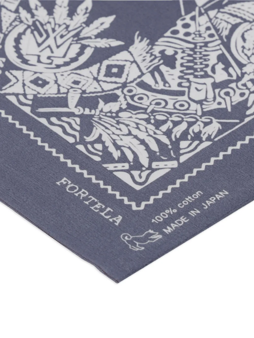 Fortela Katoenen bandana met Apache-print Blauw