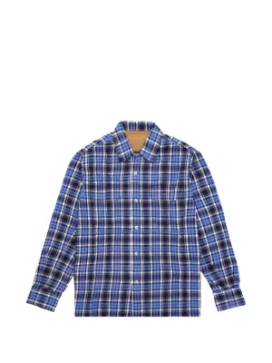 Supreme チェック フランネルシャツ | ブルー | FARFETCH JP