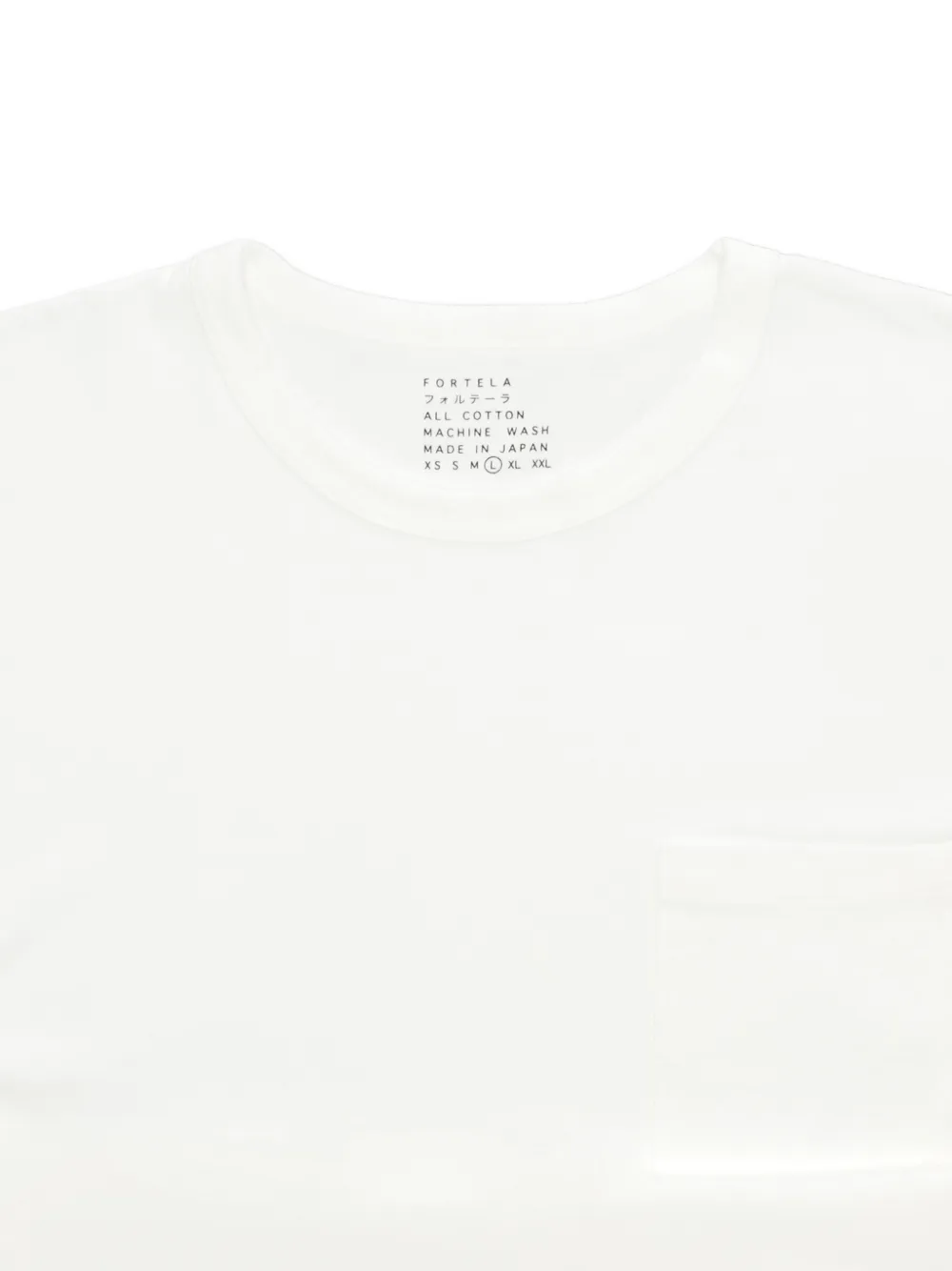Fortela T-shirt met lange mouwen en zak Wit