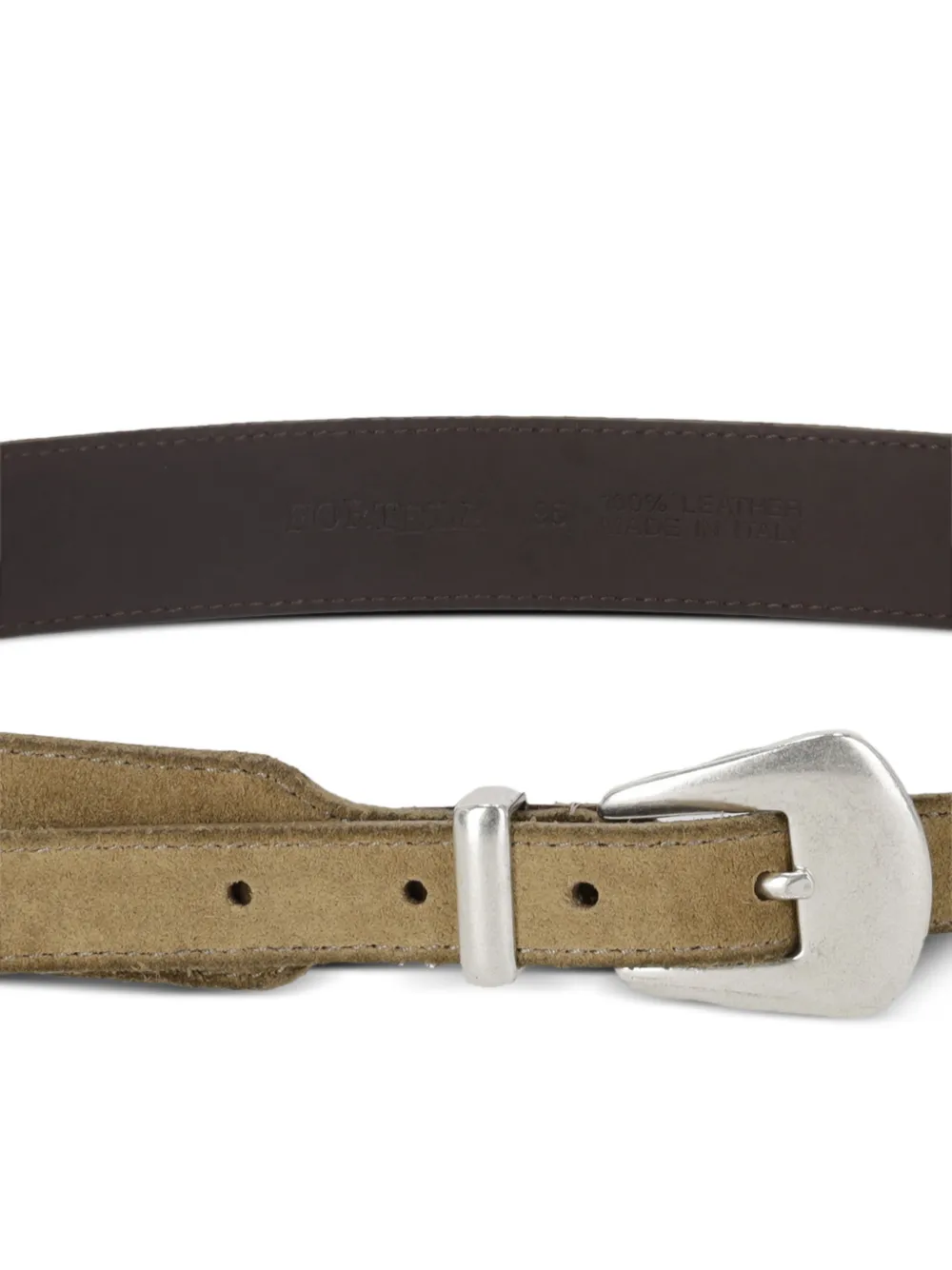  Fortela Perforated Detailing Belt - Brown 