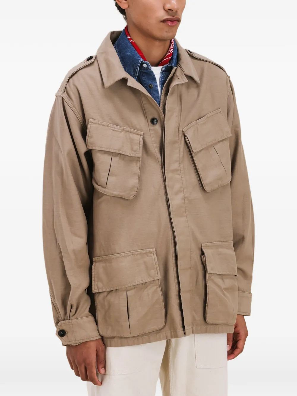 Fortela Shirtjack met vier zakken Beige