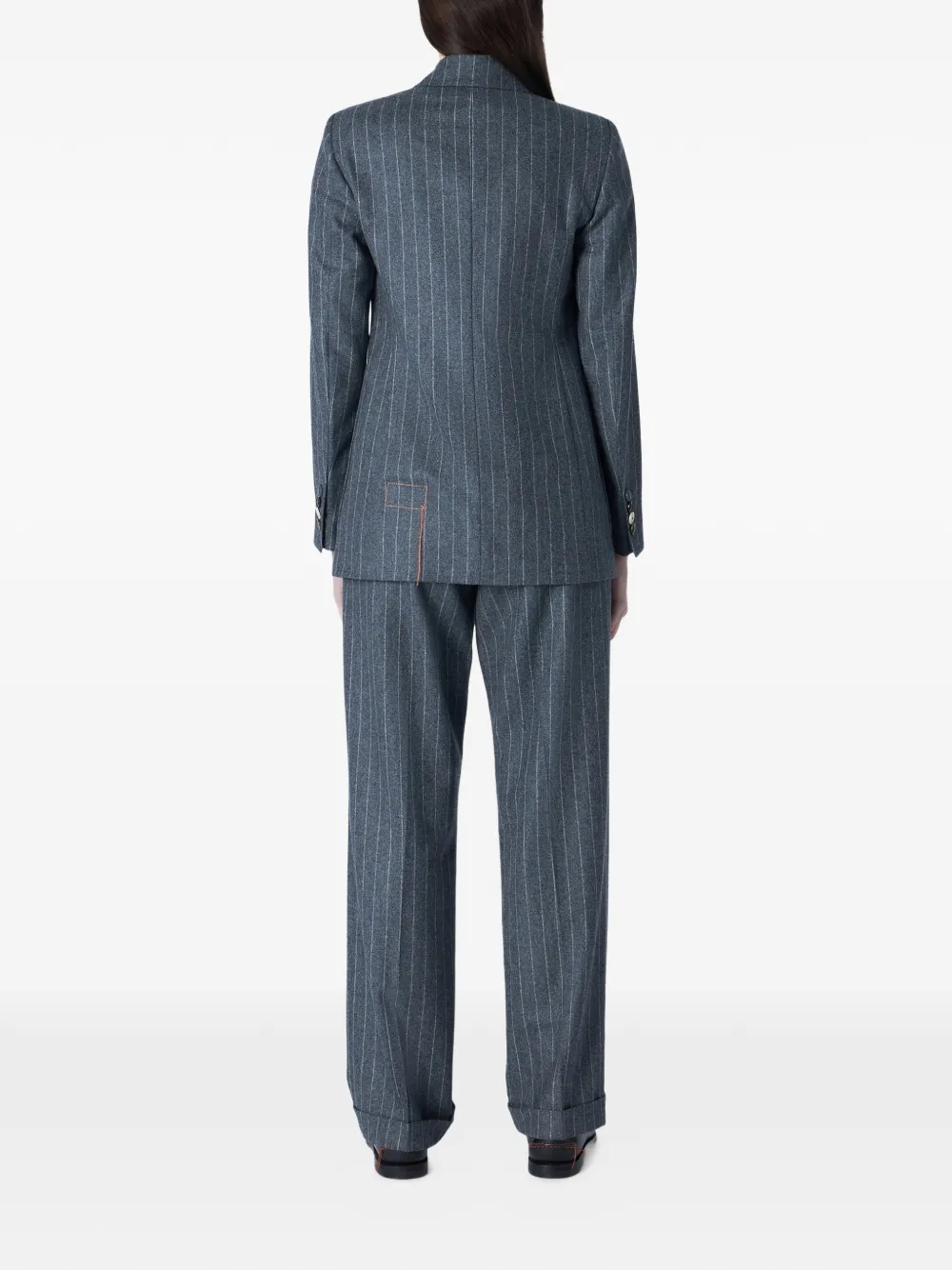  Fortela Pinstripe Double-breasted Jacket - Grey 