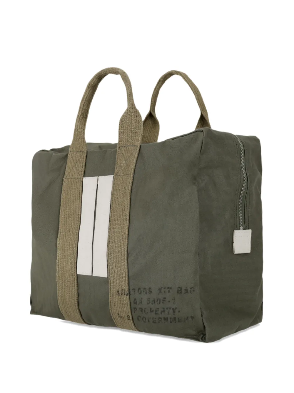 Fortela Aviatorbag herringbone zipped travel bag - Verde