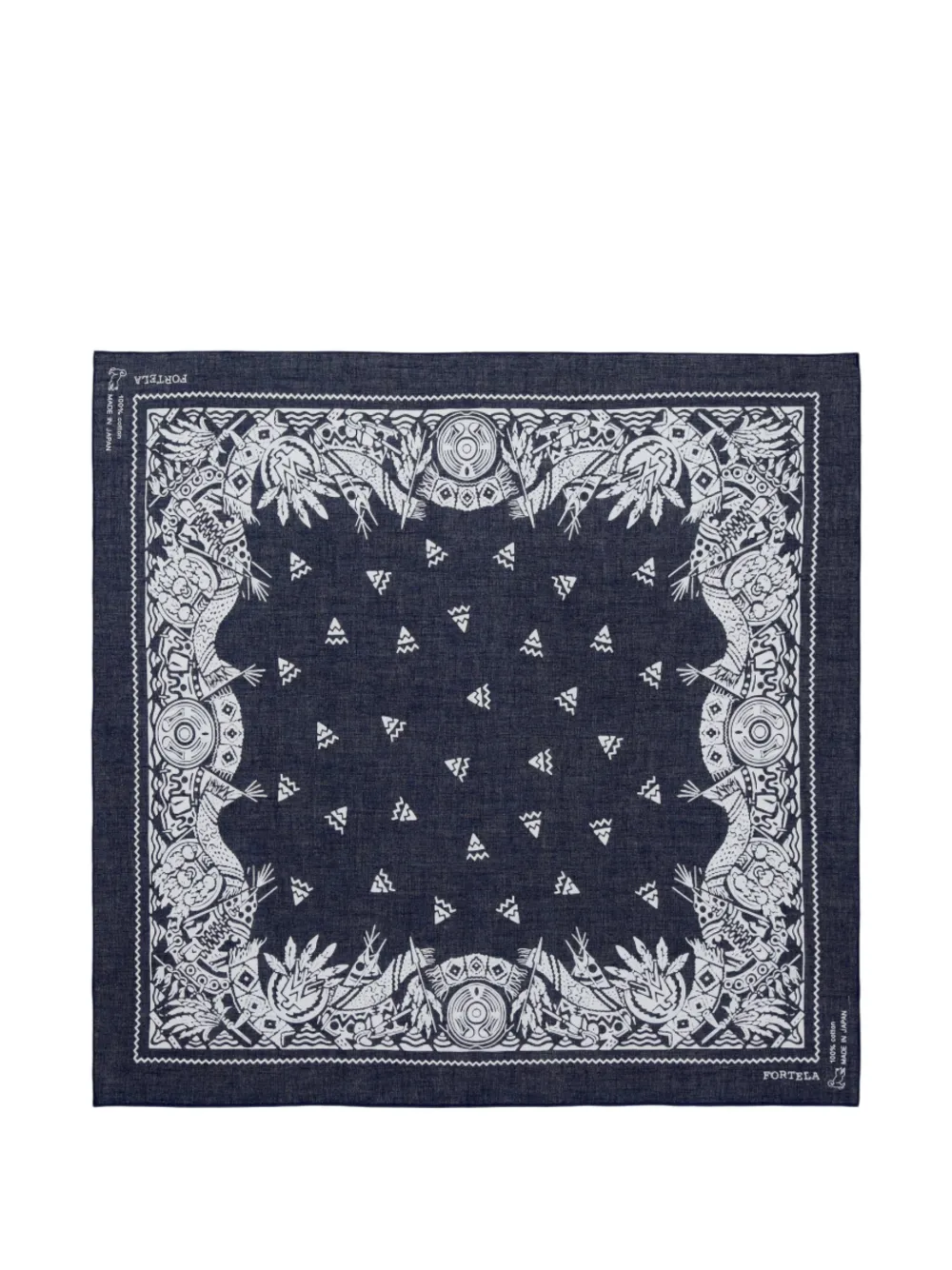 Fortela apache print scarf - Blu