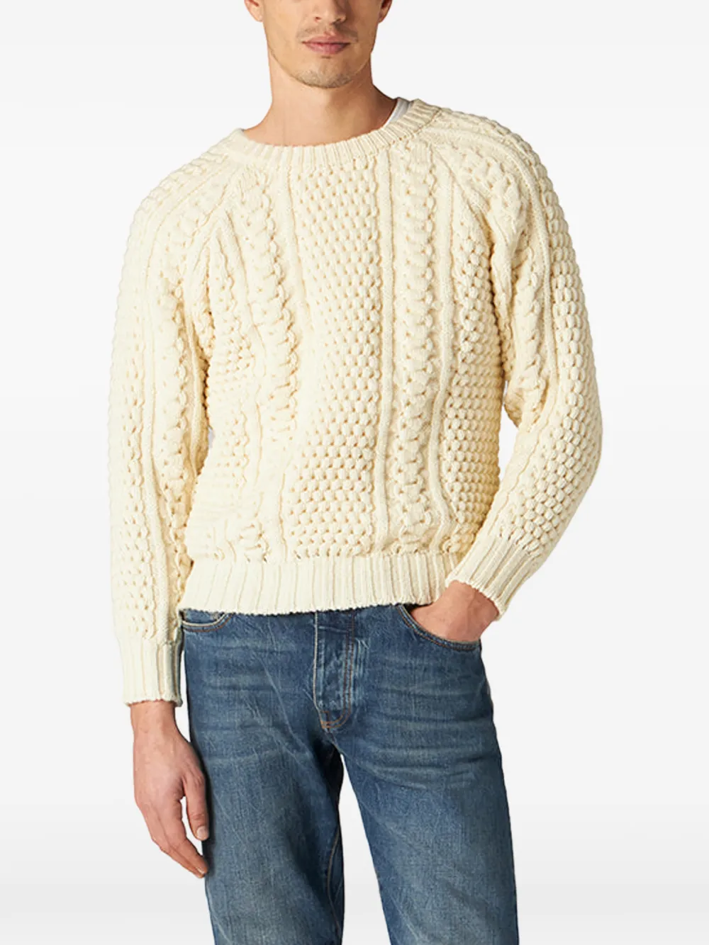  Fortela Aston Cable Knit Sweater - Neutrals 