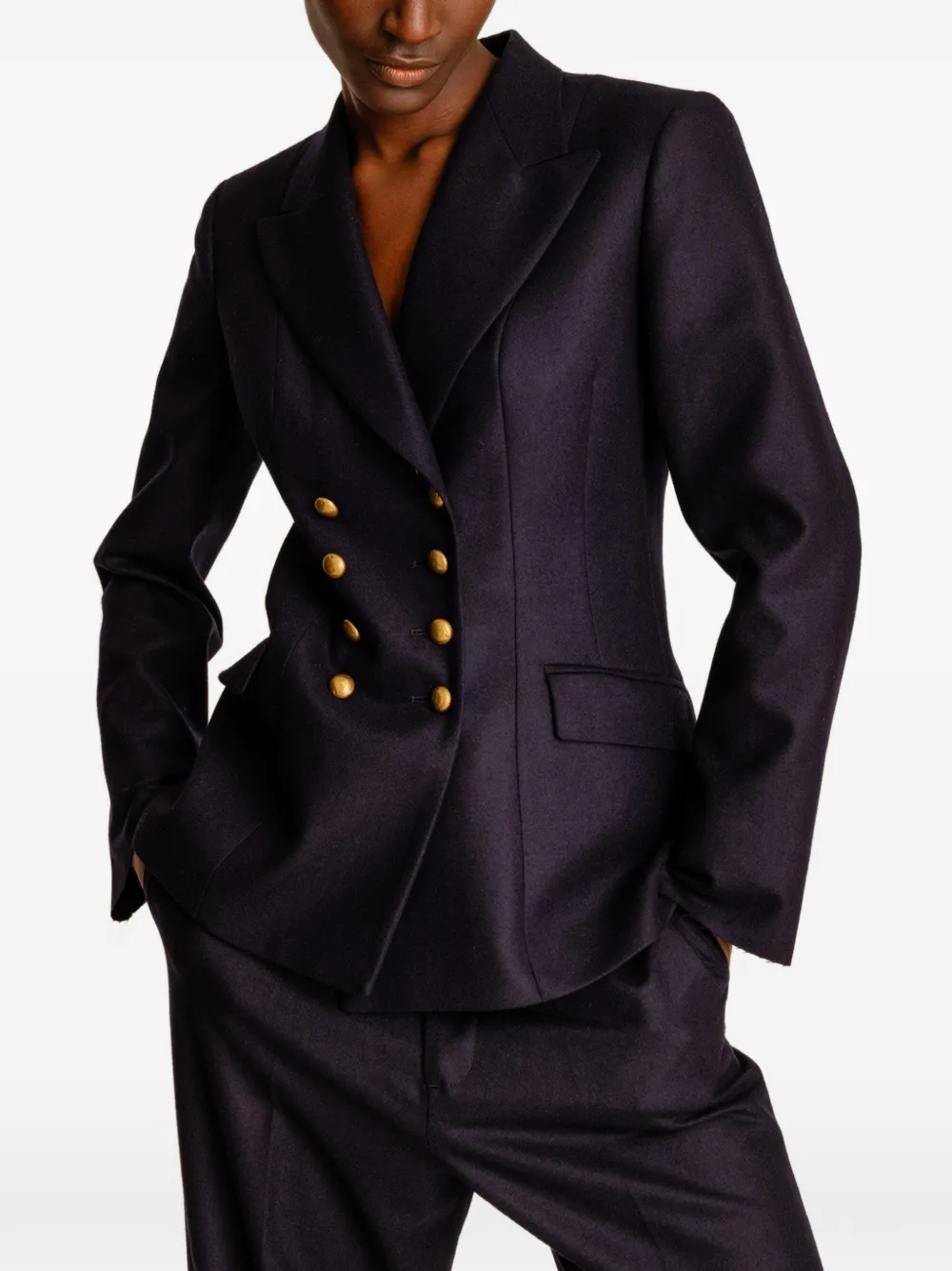  Fortela Laureen Double-breasted Blazer - Blue 