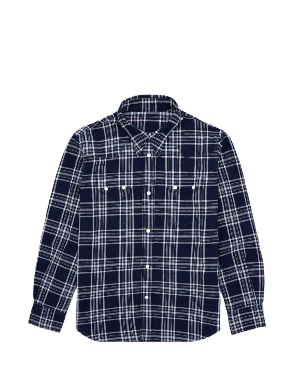 Fortela check flap-pocket shirt - Blu