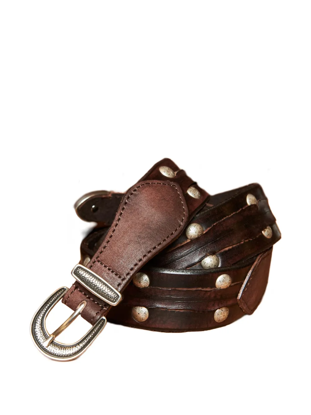 Fortela studded buckle belt - Marrone