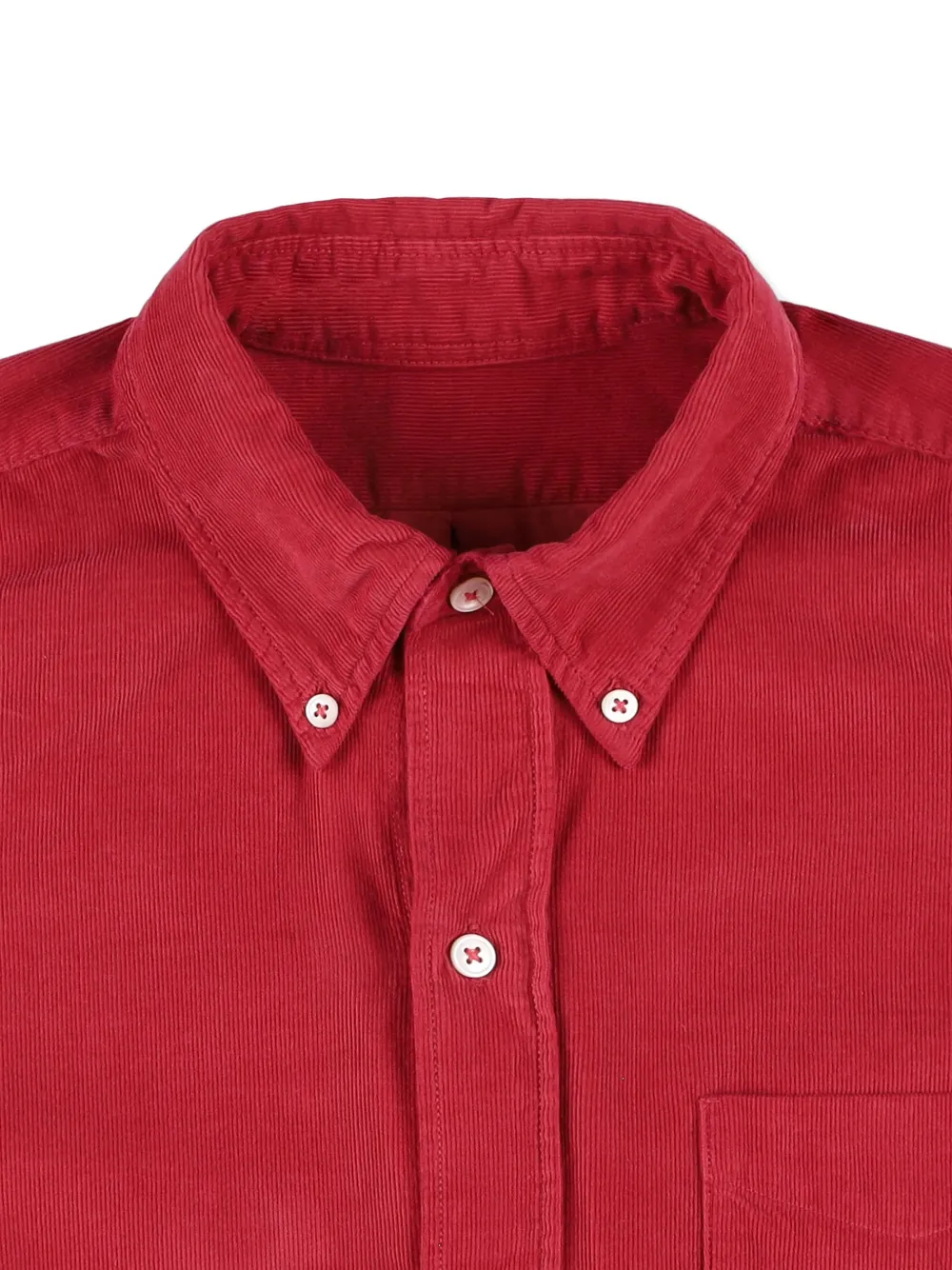 Fortela Ribfluwelen overhemd Rood