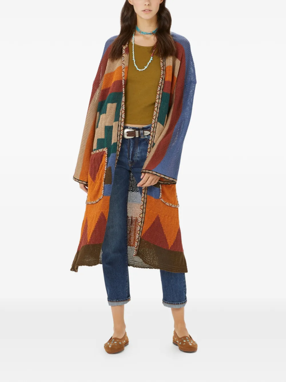  Fortela Lara Maxi Cardigan - Blue 