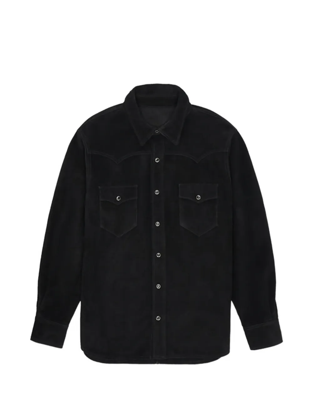 Fortela Linda suede shirt - Schwarz