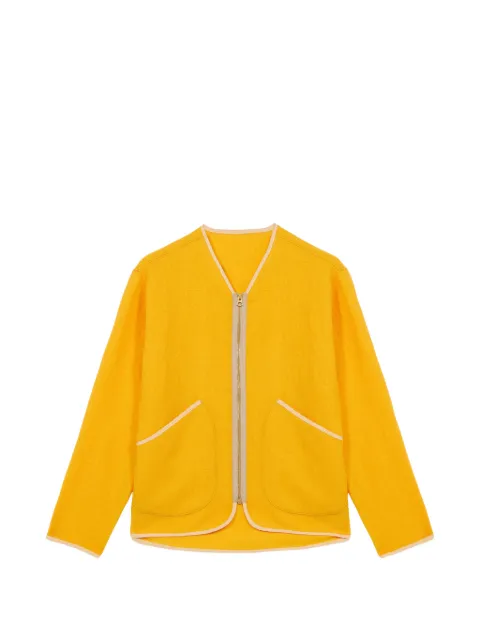 Fortela zip-up trim wool jacket