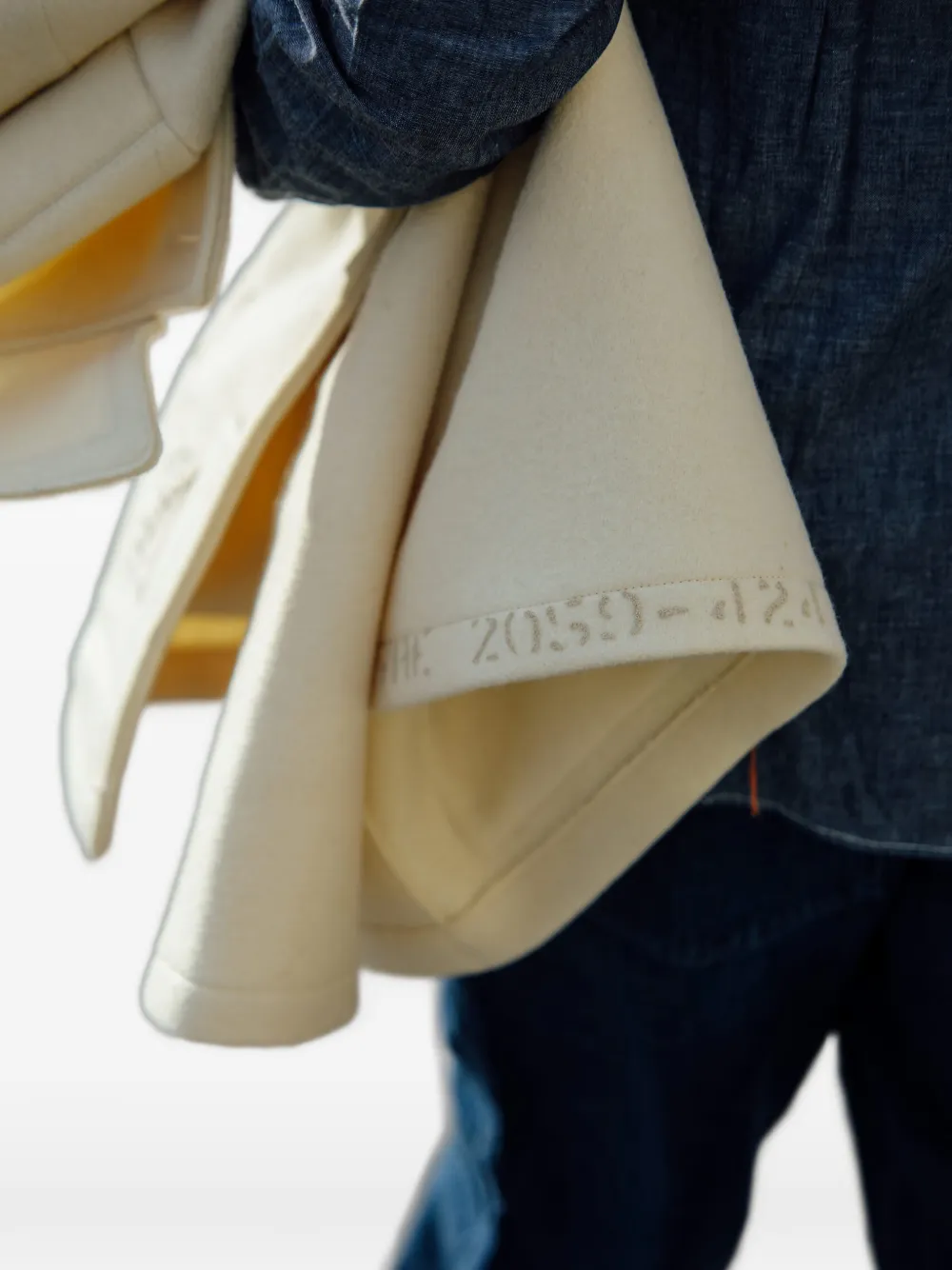 Fortela Donkey wollen jas met borstzak Beige