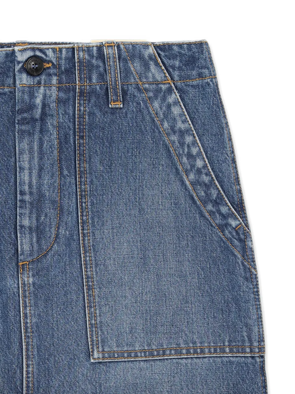 Fortela Jia Denim Midi Skirt in Blue, view 5