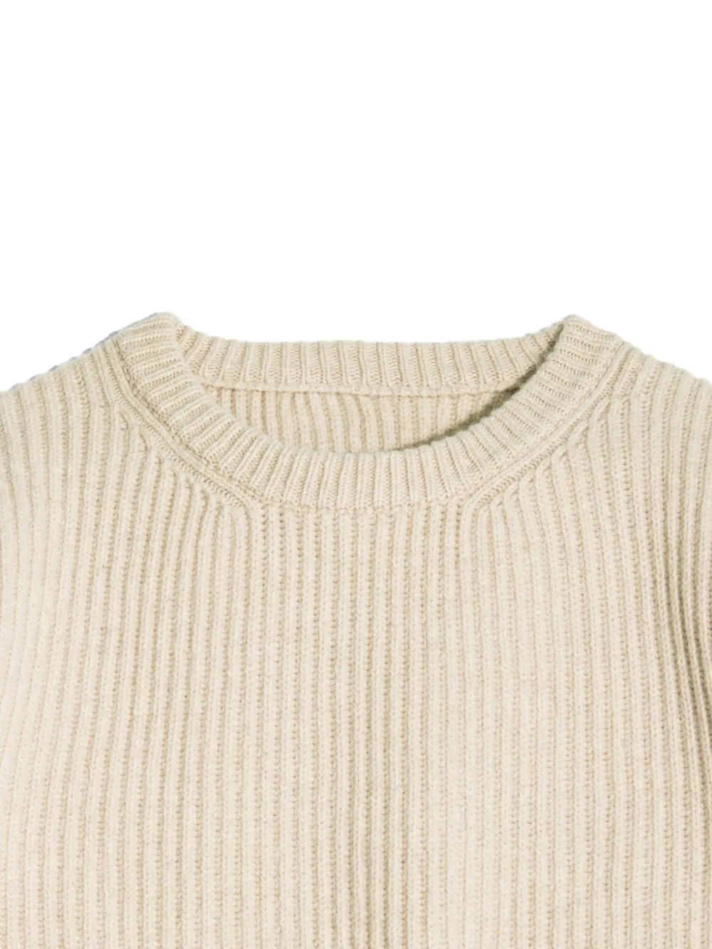  Fortela Alberto Ribbed Crew-neck Sweater - Neutrals 