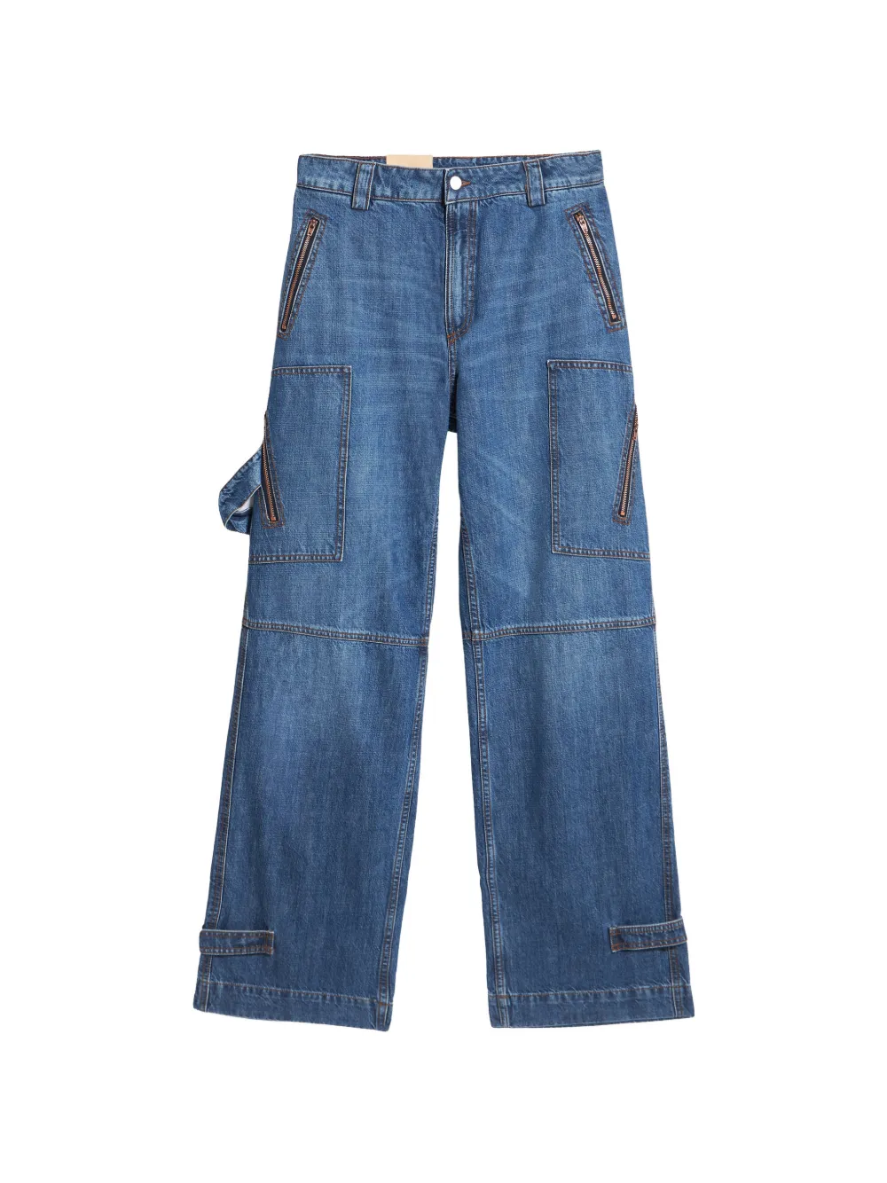 Fortela wide-leg cargo pants - Blu